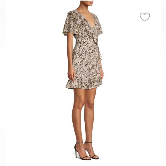 NWT Rebecca Vallance Anya A-Line Leopard Wrap Dress. Size 10 - Picture 2 of 5